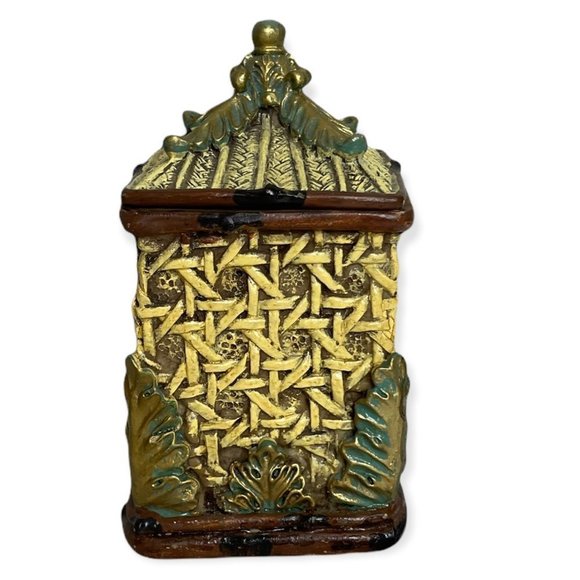 Small Trinket Box Rustic Tree Cabin Decor Oriental Ring Box - Picture 2 of 12
